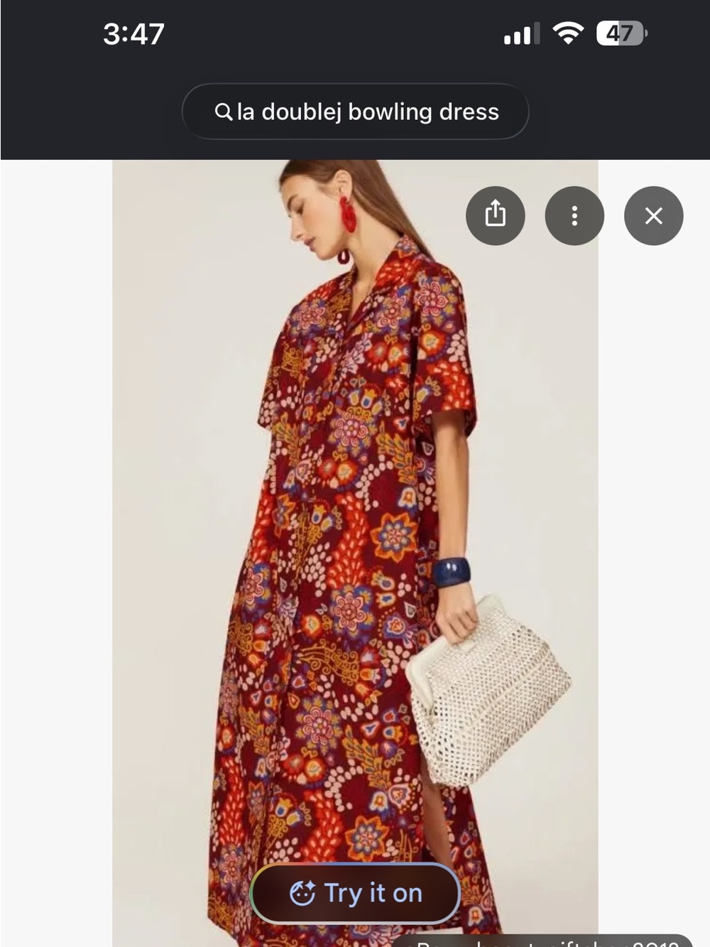 LA DoubleJ size S multicolor floral bowling maxi dress